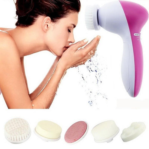 5 in 1 Electric Face Cleaner with Brushes