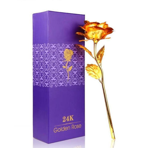 24K Gold Plated Rose Flower