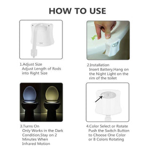 8 Colors Motion Sensor Bowl Light