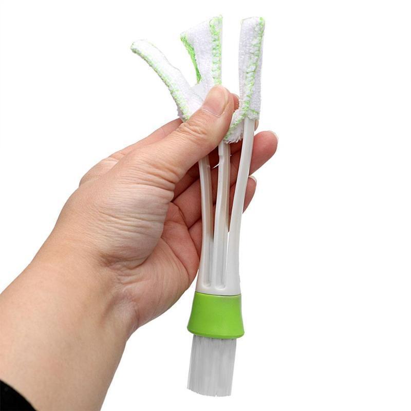 1x Mini Duster Car Cleaning Brush Cloth Air Vent Conditioner Cleaner  Accessories