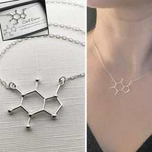 Load image into Gallery viewer, Caffeine Molecular Necklace